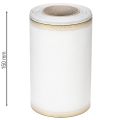 Elegancka wstążka do wieńca z mory ze złotym brzegiem, dekoracja ślubna, wstążka żałobna, biała, 150 mm x 25 m | Floristik24.pl