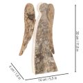 Figura anioła wykonana z drewna z korą brzozową, 30cm | Floristik24.pl