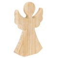 Floristik24 Drewniana figurka dekoracyjna anioła z jasnego naturalnego drewna, ozdoba świąteczna, 30 cm