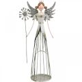 Floristik24 Metalowa figurka anioła, latarnia świąteczna wys. 31,5 cm