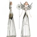 Floristik24 Metalowa figurka anioła, latarnia świąteczna wys. 31,5 cm