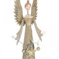 Floristik24 Figurka dekoracyjna Anioł z girlandą świąteczną Metal 13×8,5cm H40cm