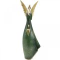Floristik24 Figura dekoracyjna anioł zielony aniołek bożonarodzeniowy ze złotym sercem wys.41cm