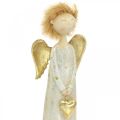 Floristik24 Figurka Deco Anioł z Sercem Złoty Anioł Bożonarodzeniowy 11,5×7,5×37cm