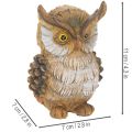 Figurka sowy, mała siedząca sowa, dekoracja, 11 cm | Floristik24.pl