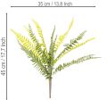 Sztuczna gałązka paproci, sztuczna zielona roślina do dekoracji, 45 cm | Floristik24.pl