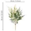 Sztuczna gałązka paproci, zielona, realistyczna, 56 cm | Floristik24.pl