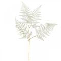 Floristik24 Ozdobny liść paproci, sztuczna roślina, gałązka paproci, dekoracyjny liść paproci biały L59cm