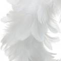 Floristik24 Ozdoba wielkanocna wieniec z piór duży biały Ø24cm prawdziwe pióra