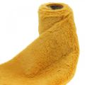 Floristik24 Futro Ribbon Yellow Faux Fur for Crafting Table Runner 15×150cm