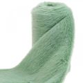 Floristik24 Deco Fur Ribbon Green Faux Fur Mint Fur Bieżnik Stołowy 15×150cm