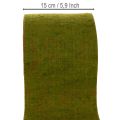 Taśma filcowa wełniana jako dwukolorowa opaska na doniczki do florystyki, zielono-czerwona, 15 cm x 5 m | Floristik24.pl