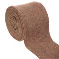 Floristik24 Dwukolorowa taśma filcowa z filcu wełnianego, 100% wełny, fioletowo-brązowa, 15 cm x 5 m