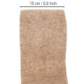 Filcowa wstążka wełniana, dwukolorowa, sprzedawana na metry do projektów kreatywnych, brązowo-biała, 15 cm x 5 m | Floristik24.pl