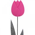 Floristik24 Filcowy kwiat filcowy kwiat dekoracyjny tulipan różowy Dekoracja stołu wys. 68 cm