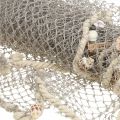 Floristik24 Sieć rybacka z muszlami i drewnem dryfującym 135 cm