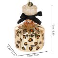 Ozdoba choinkowa: flakon perfum i szminka z nadrukiem w panterkę, 11 cm, 2 sztuki | Floristik24.pl