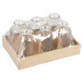 Floristik24 Ozdobne butelki świeczniki mini wazony szklane wys. 11cm 6szt