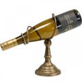 Floristik24 Uchwyt na butelkę wina, stojak na butelkę, stojak na wino Design Golden H24cm