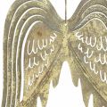Floristik24 Dekoracja świąteczna skrzydła anioła, metalowa dekoracja, skrzydła do zawieszenia Złota, antyczna stylizacja wys. 29,5cm szer. 28,5cm