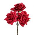 Floristik24 Róża piankowa Ø7,5cm czerwona 18szt