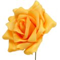 Floristik24 Róża piankowa Ø15cm żółta 4szt