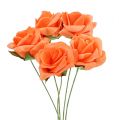 Floristik24 Piankowa róża Ø 3,5 cm pomarańczowa 48 sztuk