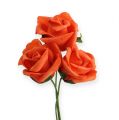 Floristik24 Róża piankowa Ø4.5cm pomarańczowa 36szt