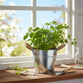 Wiadro z uchwytami linowymi Ø14cm H12cm | Floristik24.pl