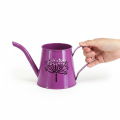 Dekoracyjna konewka, metal w kolorze fioletowym, wzór boho, wzór dmuchawca, wysokość 12 cm, 2 sztuki | Floristik24.pl
