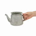 Dekoracyjny metalowy czajniczek, styl vintage, szary, 24×14×14 cm, styl retro shabby chic | Floristik24.pl