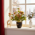 Sztuczna roślina doniczkowa Helleborus, róża bożonarodzeniowa, do dekoracji domu, 50 cm | Floristik24.pl