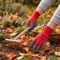 Nylonowe rękawice ogrodowe Kixx rozmiar 11 czerwone, szare | Floristik24.pl