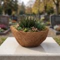 Miska na kwiaty okrągła, miska z naturalnego włókna, miska na roślinę kokosową około 30cm | Floristik24.pl