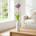 Sztuczny kwiat papuga tulipan Sztuczny dekoracyjny tulipan fioletowy 63cm | Floristik24.pl