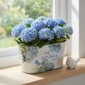 Miska na kwiaty hortensje owalna miska plastikowa 21,5×12,5cm W11cm | Floristik24.pl