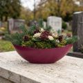 Roślinna łódka ozdobna miska Miska Jagoda 38,5cm×12,5cm×13cm | Floristik24.pl