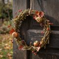 Wieniec dekoracyjny, naturalny, Ø33cm, porosty, mech, wianek na drzwi, dekoracja stołu, dekoracja ściany | Floristik24.pl