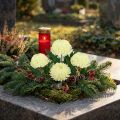 Chryzantema Krem Sztuczny Kwiat Ø7cm 18cm 4szt | Floristik24.pl
