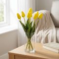 Sztuczne kwiaty tulipanów do realistycznej wiosennej dekoracji salonu lub biura, 40 cm, 7 sztuk | Floristik24.pl