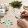 Dekoracyjne gwiazdki do craftingu miętowe samoprzylepne piankowe gumowe 4cm 36szt | Floristik24.pl
