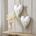 Serca Metalowe Białe do Zawieszenia W Stylu Country 14×1,5×20cm 2 szt | Floristik24.pl