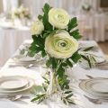 Sztuczne kwiaty Ranunculus sztuczne kwiaty ogrodowe białe 34cm | Floristik24.pl