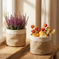 Sadzarka Kosz z tkaniny jutowej Naczynie Naturalny Ø21cm W19cm 3szt | Floristik24.pl