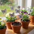 Wtyczka kwiatowa motylkowa wtyczka dekoracyjna drewniana 7cm 12 szt | Floristik24.pl