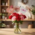 Wtyczka kwiatowa z drewna Love wtyczka ozdobna 8×7,5cm 12 szt | Floristik24.pl