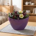 Ozdobna miska w kształcie łódki na rośliny fioletowa 20×9cm W12cm | Floristik24.pl