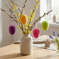 Pisanki do powieszenia zielone żółte różowe jagody 11cm 4 szt | Floristik24.pl