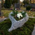 Serce winorośli myte białe 16 cm x 21 cm 1 szt. | Floristik24.pl