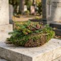 Sadzenie winorośli w kształcie łodzi i miski z mchem 31×17×6 cm | Floristik24.pl